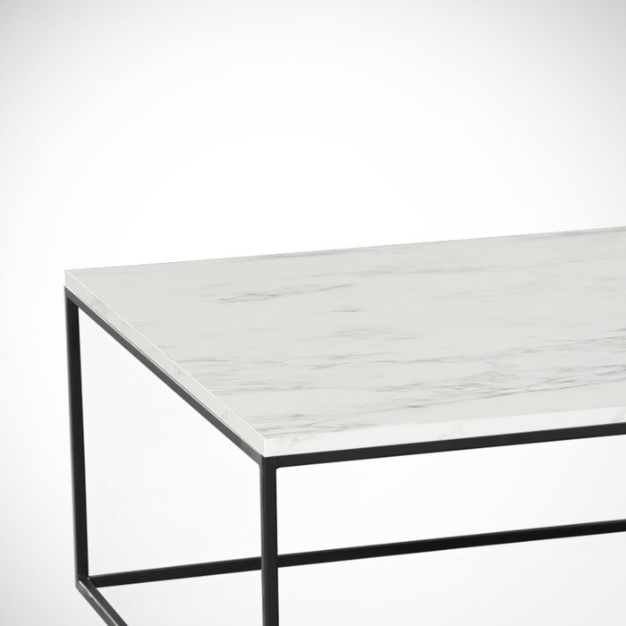 Hanah Home Mesa de Centro Poly - Marmo Blanco y Negro